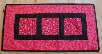 Three Hearts Squred Table Topper